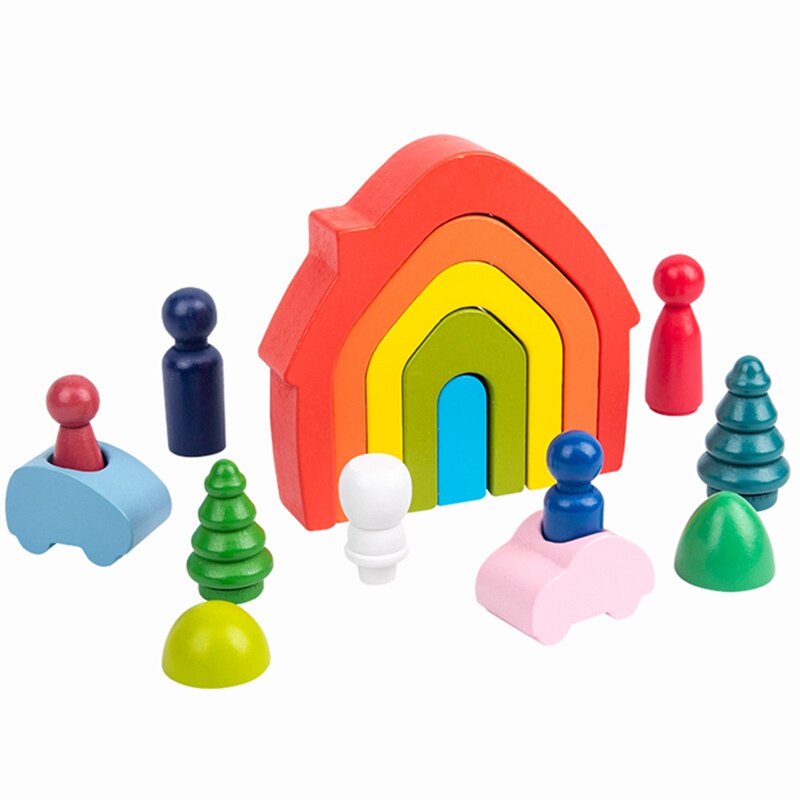 Montessori Colors Silicone Stacking Building Blocks