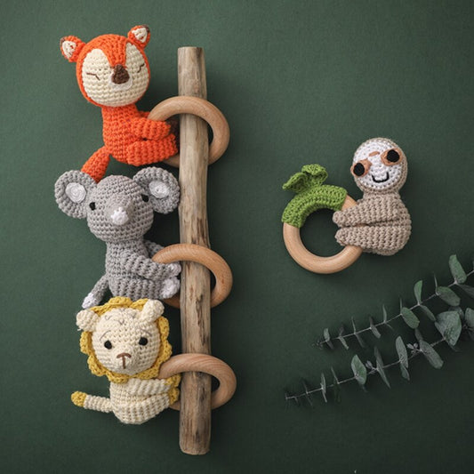 Baby Wooden Musical Teether Animals
