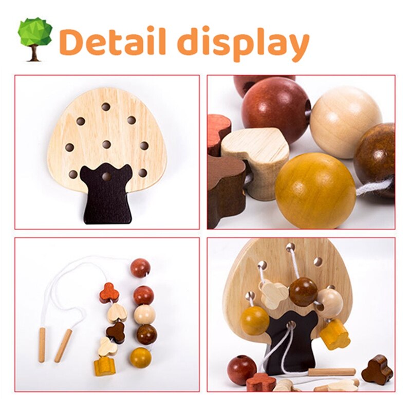 Montessori Stringing Toy Forest Beads