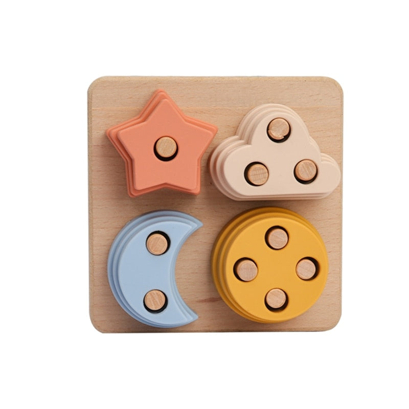Montessori Puzzle Silicone Stacking Blocks