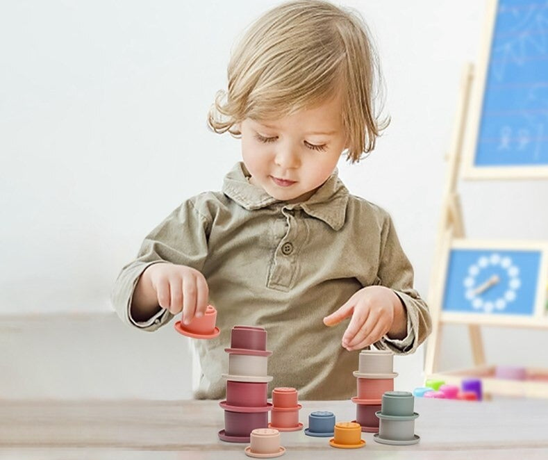 Montessori Silicone Building Block Cups