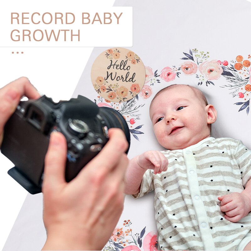 Baby Monthly Growth Milestone Blanket Photography Props